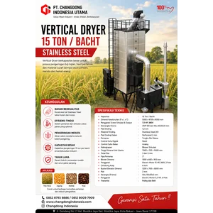 Mesin Vertical Dryer 15 Ton/Bacth Stainnless Steel