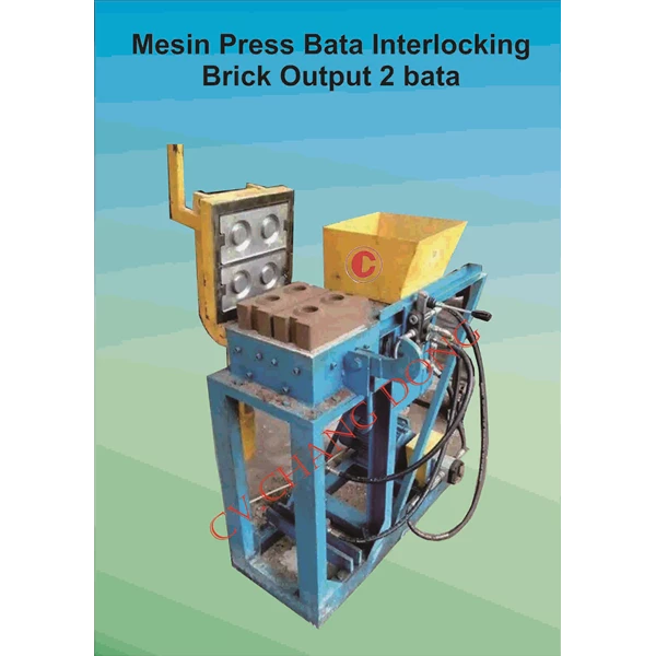 Mesin Bata Press Interlocking Output 2 Bata